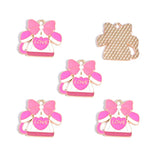 20-Piece Heart-Shaped Pink Valentine's Day Alloy Enamel Pendant DIY Necklace Bracelet Charms Jewelry Making Accessories W627