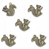 10pcs Squirrel Charms Tibetan Silver Bronze Pendants Antique Charm Jewelry Making DIY Handmade Craft 21*18mm D984