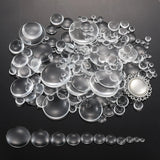 5-50pcs 6-40mm rotundity Glass Cabochon Cameo Transparent Clear Flat Back Crystal Cabochon For Jewelry Making Accessories V1011