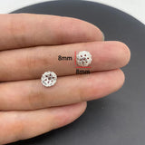 20-40pcs silver Alloy Flower Holder Partition Bead Cap Bead Holder Cap DIY Step Shaking Hairpin Hairpin Crown Accessories V149
