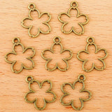 40pcs 6 colors flower petal Zinc alloy Charms for Jewelry Making Fashion Earrings Pendants Necklaces Bracelet Accessories DIY