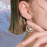 25pcs 5 colors alloy Hollow moon Charm Star Pendant For DIY Necklace Bracelet Earrings Jewelry Crafts Making Accessories