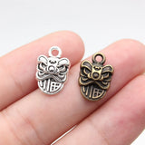 20pcs 16x10mm 2 Colors Antique Bronze Color Antique Silver Color Chinese Style Lion Dance Charms For DIY Jewelry Making