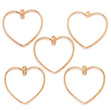 10pcs 5 Color Double hole Hollow heart shaped Charm for Necklace Keyring Pendant  DIY Handmade Jewelry Accessories 35*33mm A132