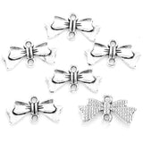 25 pcs 4 color Antique silver color Metal Bow Charms Pendants For Jewelry Making Diy Handmade Jewelry 20*10mm N104