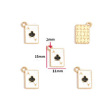 20pcs Creative black/white Ace Poker Charms for Necklaces Earrings Bracelets Pendants DIY Jewelry Making Accessories Handmade
