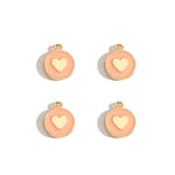 10pcs 3 styles Enamel heart-shaped Charm for Earring Keychain Necklace Pendant DIY Jewelry Accessories 14*12mm W489