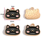 10pcs 17 styles animal Enamel Alloy cat Charm Earring Pendant DIY Keychain Necklace Jewelry Accessories W478