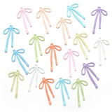 5 pcs Small High quality Spray paint Bow Charm Woman Earring Necklace Alloy Charms for Jewelry Making 32*19mm W310