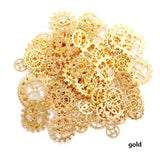 30pcs 10 Color GearsSmall Size 8-15mm Mix Alloy Mechanical Steampunk Cogs & Gears Diy Accessories