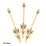 Ancient gold 10PCS 16 Styles Mixed Alloy Charms Knight Sword Knife Gun Bow Weapons Pendant For DIY Handmade Jewelry Material