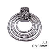 1pcs 67x63mm 5 Colors Multi-Layered Hammered Circular Pendant For DIY Jewelry Making