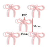 10Pcs Pink Bow Pendant Premium Alloy Jewelry Components for DIY Necklaces Earrings Bracelets and Other Jewelry Making Materials