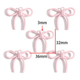 10Pcs Pink Bow Pendant Premium Alloy Jewelry Components for DIY Necklaces Earrings Bracelets and Other Jewelry Making Materials