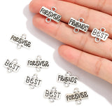 30 pcs Ancient silver FOREVER/FRIENDS/BEST Charms Pendants for Bracelet Necklace pendant DIY Jewelry Making Finding Accessories