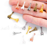 30pcs Antique Silver color Eiffel tower Charm For Jewelry Making Bracelet Necklace Handmade 18*8mm E3