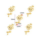 2pcs 12 styles Stainless Steel Flowers Charms Connection For Bracelets DIY Jewelry Making Supplies Jewelry Connector Bulk W433