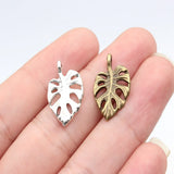 20pcs 20x12mm 2 Colors Antique Bronze Color Antique Silver Color Leaf Charms For DIY Jewelry Making