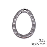 10pcs 31x22mm 2 Colors Antique Silver Color Kc Gold Color Hammered Oval Circle Charms For DIY Jewelry Making