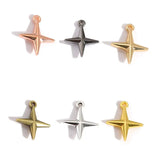 50Pcs Alloy Four-Pointed Star Charms for Jewelry Making DIY Necklaces Bracelets Earrings Keychains and Other Accessories L352
