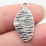 5pcs 23x14mm/26x17mm/27x14mm Antique Silver Color Irregular Geometric Textured Charms For DIY Jewelry Making