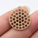 10pcs 28x25mm/33x30mm 5 Colors Multi-Hole Disc Charms For DIY Jewelry Making