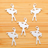 20pcs 5 colors Dancing girl Charms For Necklace Bracelet Keychain pendant DIY Jewelry Making 22*15mm I135