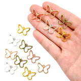 20pcs New Creative 5 Colors butterfly Charm Hollow Glue Blank Pendant Tray Bezel Necklace Charms DIY Handmade Bezel Mold 21X16mm