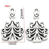 10-30pcs Christmas style charm snowman Santa Claus Gift box for Earring necklace Pendants DIY Handmade Craft Jewelry Making