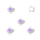 20Pcs Resin Roses 17.5*12mm Alloy Connectors Necklace Metal Chain Links Bracelet Jewelry Making DIY Decorative Gifts W564