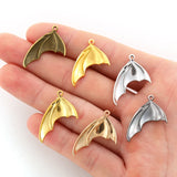 10pcs 6 Color fish tail Charms Alloy ocean animal For earring Pendants DIY Handmade Jewelry Accessories Making 21*30mm D7153
