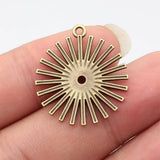 10pcs 29x26mm 3 Colors Antique Bronze Color Antique Silver Color Antique Gold Color Circular Geometric Sun-Shaped Charms