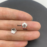 20-40pcs silver Alloy Flower Holder Partition Bead Cap Bead Holder Cap DIY Step Shaking Hairpin Hairpin Crown Accessories V149