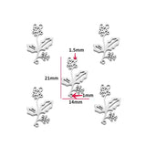 2pcs 12 styles Stainless Steel Flowers Charms Connection For Bracelets DIY Jewelry Making Supplies Jewelry Connector Bulk W433