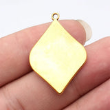 4pcs 35x25mm 5 Colors Twisted Leaf-Shaped Charms For DIY Jewelry Making