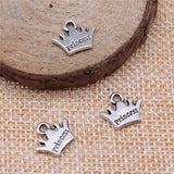 20pcs 11x13mm 2 Colors Antique Bronze Color Antique Silver Color Princess Crown Charms For DIY Jewelry Making