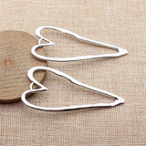 2pcs 84x37mm 5 Colors Hollow Heart Charms For DIY Jewelry Making