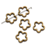 20pcs Two Hole Flower Frame Beads Spacer Connectors Diy Necklace Bracelet Earrings Pendants Jewelry Making Accessories 15*15mm