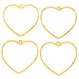 5pcs 5 Color Hollow heart shaped Charm for Necklace earring Keyring Pendant  DIY Handmade Jewelry Accessories 46*50mm A130