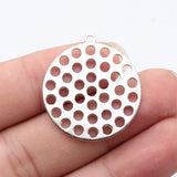 10pcs 28x25mm/33x30mm 5 Colors Multi-Hole Disc Charms For DIY Jewelry Making
