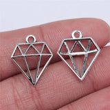 20pcs 20x16mm 3 Colors Antique Bronze Color Antique Silver Color Gold Color Hollow Crystal-Shaped Charms