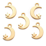 30pcs 5 color moon Charms Pendant fit Making Bracelets Jewelry Findings DIY Accessories 11*17mm L614