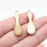 10pcs 10x33mm 2 Colors Antique Silver Color Kc Gold Color Comb Charms For DIY Jewelry Making
