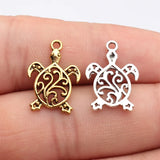 20pcs 21x15mm 2 Colors Antique Silver Color Antique Gold Color Turtles Charms For DIY Jewelry Making