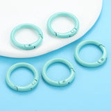 20/25/30/35/41mm Multi-colors Mixed Spray painting Alloy Keychain DIY Jewelry Making Findings V161