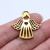 5pcs 28x27mm 6 Colors Love Heart Angel Charms For DIY Jewelry Making
