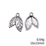 20pcs 16x13mm 2 Colors Antique Silver Color Kc Gold Color Leaf Charms For DIY Jewelry Making
