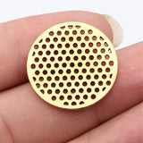10pcs 25x25x1.1mm 3 Colors Multi-Hole Round Plate Accessories