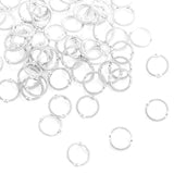 6/8/10mm Vintage Round Frame Wrapped Bead Connect Rings Spacers Sliver Through Hole Beading Cap DIY Bracelet for Jewelry Making