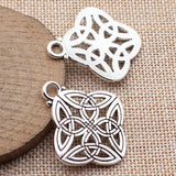 2pcs 40x34mm 2 Colors Antique Silver Color Antique Gold Color Triquetra Knot Charms For DIY Jewelry Making
